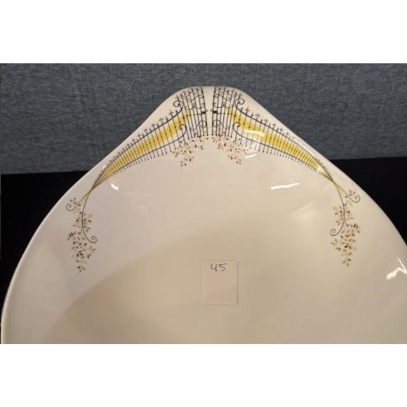MCM Hall China Eva Zeisel Hallcraft, Buckingham Pattern Oval Serving Dish 12" - Picture 3 of 5